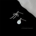 Asymmetric Silver Bow Shell Drop Earrings Mismatched Pair view 4