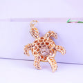 Multicolor Rhinestone Sea Turtle Keychain With Lobster Clasp view 3