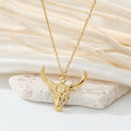 Gold Tone Vintage Motif Pendant Necklaces in Twelve Eye and Symbol Designs view 12