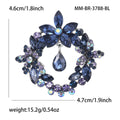 Crystal Wreath Brooch with Teardrop Center in Five Colors view 8