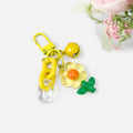 Flower Keychain With Acrylic Chain Bell And Translucent Resin Blossom Charm view 7