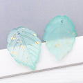 Large Glass Leaf Charms in Twelve Flecked and Gradient Finishes view 9