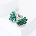 Twin Swan Heart Rhinestone Brooch Crystal Wing Pin view 3