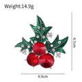 Red Green Cherry Metal Brooch Pin for Jackets and Lapels view 2