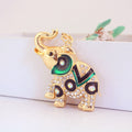 Rhinestone Elephant Keychain With Split Ring And Lobster Clasp view 11
