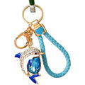 Jeweled Dolphin Keychains with Braided and Bare Wrist Loop Options view 5