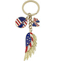 American Flag, Wing and USA Enamel Keychains, 8 Designs view 5