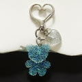 Glitter Teddy Bear and Heart-Clasp Charms in Six Colors view 11