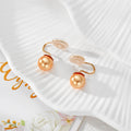 Pearl Bead Ear Clips Spiral Pad Gold Wire 6 Pearl Colors view 7
