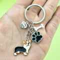 Dog Paw, Bone And Heart Metal Keychains In Five Styles view 2
