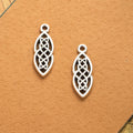 Open Celtic Knot Leaf Alloy Pendant Charm in 2 Finishes view 3