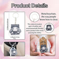 Dad Quote Keychain With Thumbs-Up Pendant And Metal Split Ring view 3