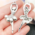 Antique Silver Flower Metal Charms with 11 Listed Options view 7