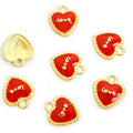 Enamel-Look Heart Alloy Charms in 6 Styles for Jewelry Crafts view 6