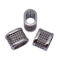 Dotted Texture Oval Large Hole Metal Bead Metal Jewelry Making Component view 4