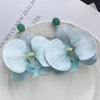 Mint Orchid Studs