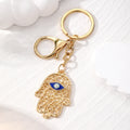 Filigree Hamsa Evil Eye Keychains Gold Silver 2 Finishes view 2