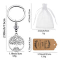 Silver Tree of Life Keychain Cross Bead Disc Charm view 2