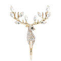 Crystal Antler Deer Brooch for Jackets Scarves and Lapels view 5
