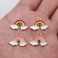 Enamel Rainbow and Cloud Charms in Two Colors for Jewelry and Craft Making view 1