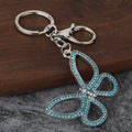 Openwork Butterfly Rhinestone Keychains in Six Color Styles view 8