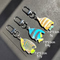 Flocked Tropical Fish Keychains Lobster Clasp 3 Styles view 4