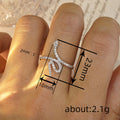 Silver Tone Curved Snake Open Ring With Clear Stone Surface view 4