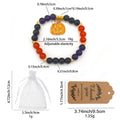 Orange Purple Black Bead Pumpkin Stretch Bracelet Charm view 3