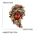 Antique Gold Crystal Cluster Brooch in Six Color Variations view 8