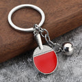 Table Tennis Paddle Metal Keychain Gift for Sports Fans