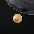 Hammered Round Disc Gold and Silver Statement Brooches view 2