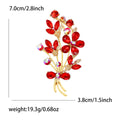 Leaf Bouquet Brooch In Metal With Faceted Leaf Crystals On Branching Stems view 6