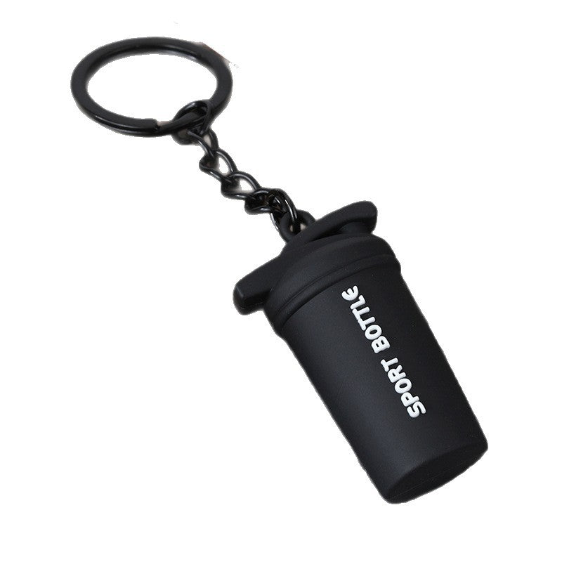 Fitness Gym Keychain with Barbell Dumbbell and Weight Plate Charms