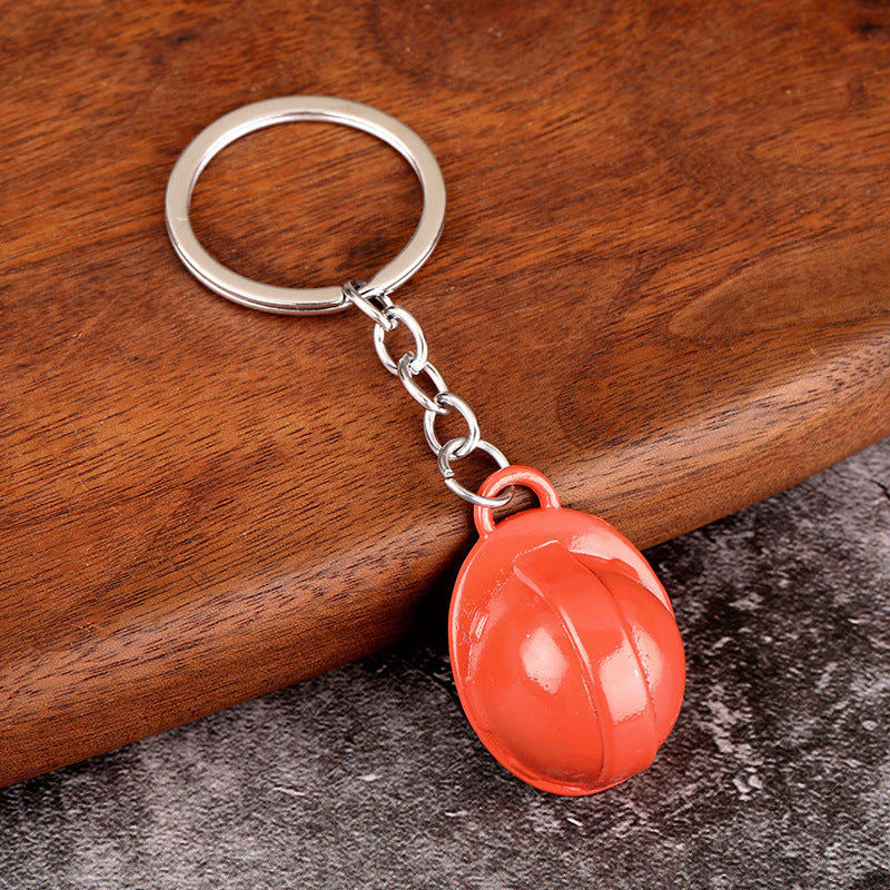 Mini Helmet Zinc Alloy Keychain Safety Helmet Bag Charm