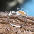 Two-Tone Silver Bird Flower Open Adjustable Finger Ring view 4