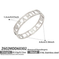 Clasp Bangle Family Letter Zircon Or Color Block Styles view 9