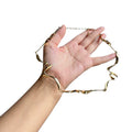 Sculptural Wavy Collar Necklace In Gold And Silver view 5