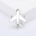Airplane Enamel Brooch in Four Gold Silver Black or White Styles view 3