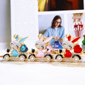 Jeweled Scooter Rabbit Keychains in Three Colors with Three Loop Styles view 4