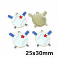 Colorful Enamel Baseball Charms in Twelve Sport Designs view 7