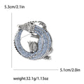 Rhinestone Coiled Crocodile Brooch Four Color Crystal Styles view 6