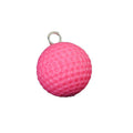 Molded Golf Ball Charm Pendants Dimpled Silver-Tone Loop Six Colors view 5