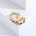 Large and Small Hedgehog Pair Brooch With Textured Quills view 4