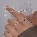 Gold Tone Smooth Polished Domed Plain Metal Band Ring view 2