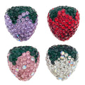 Medium and Large Four-Color Rhinestone Strawberry Clay Bead Collection view 5