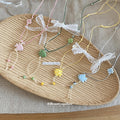 Colorful Fish Pendant Cord Necklaces With Flower Accents view 4