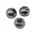 Tennis-Ball Texture Large-Hole Bead in Antique Silver Tone view 4