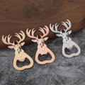 Sculpted Deer Head Metal Bottle Openers in Three Finishes view 1
