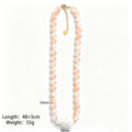 Six Color Faux Baroque Bead Necklaces With Carabiner Clasps view 9