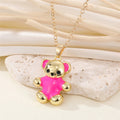 Gold Tone Enamel Koala Bear Pendant Necklaces in Seven Colors view 7